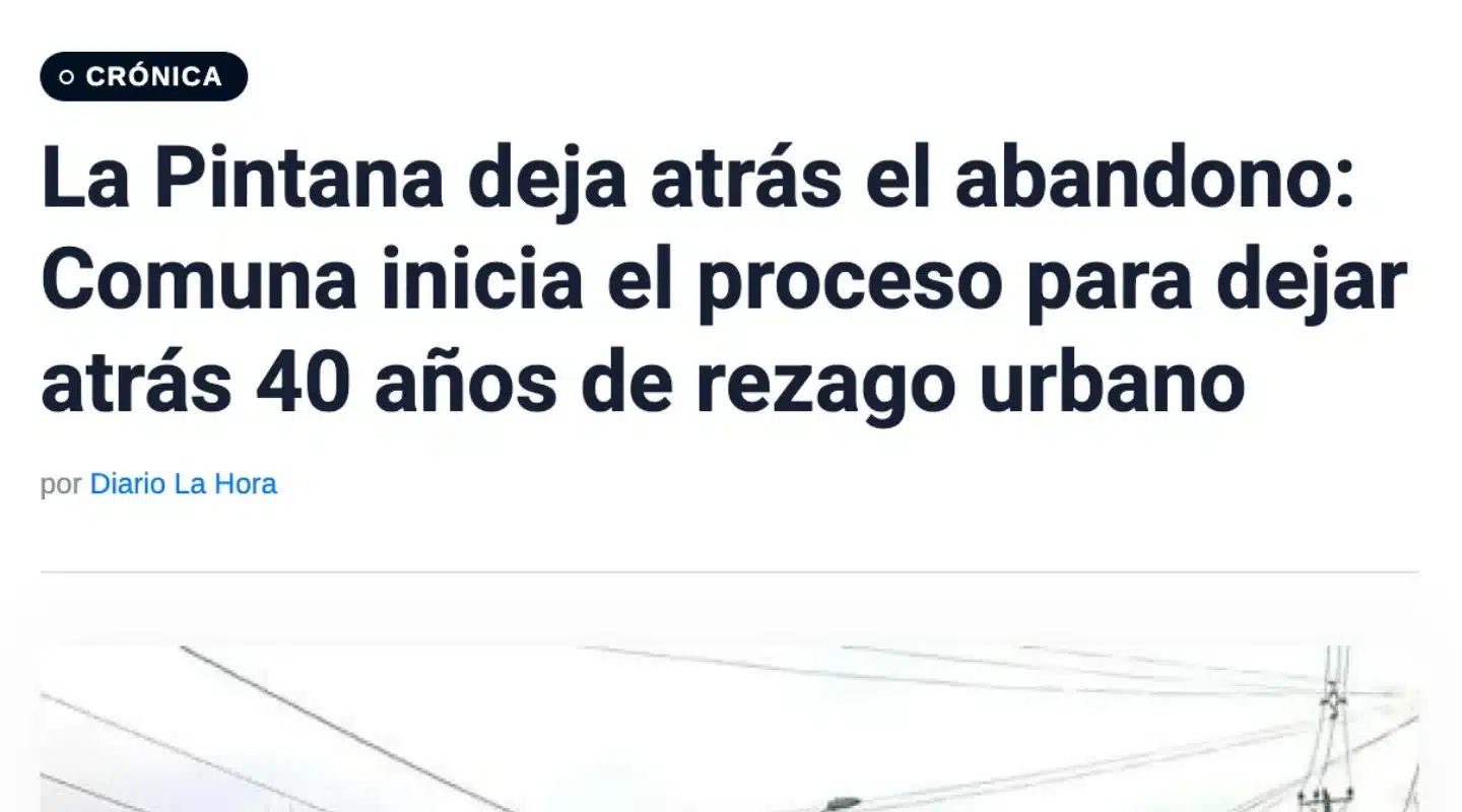 transformación urbana La Pintana