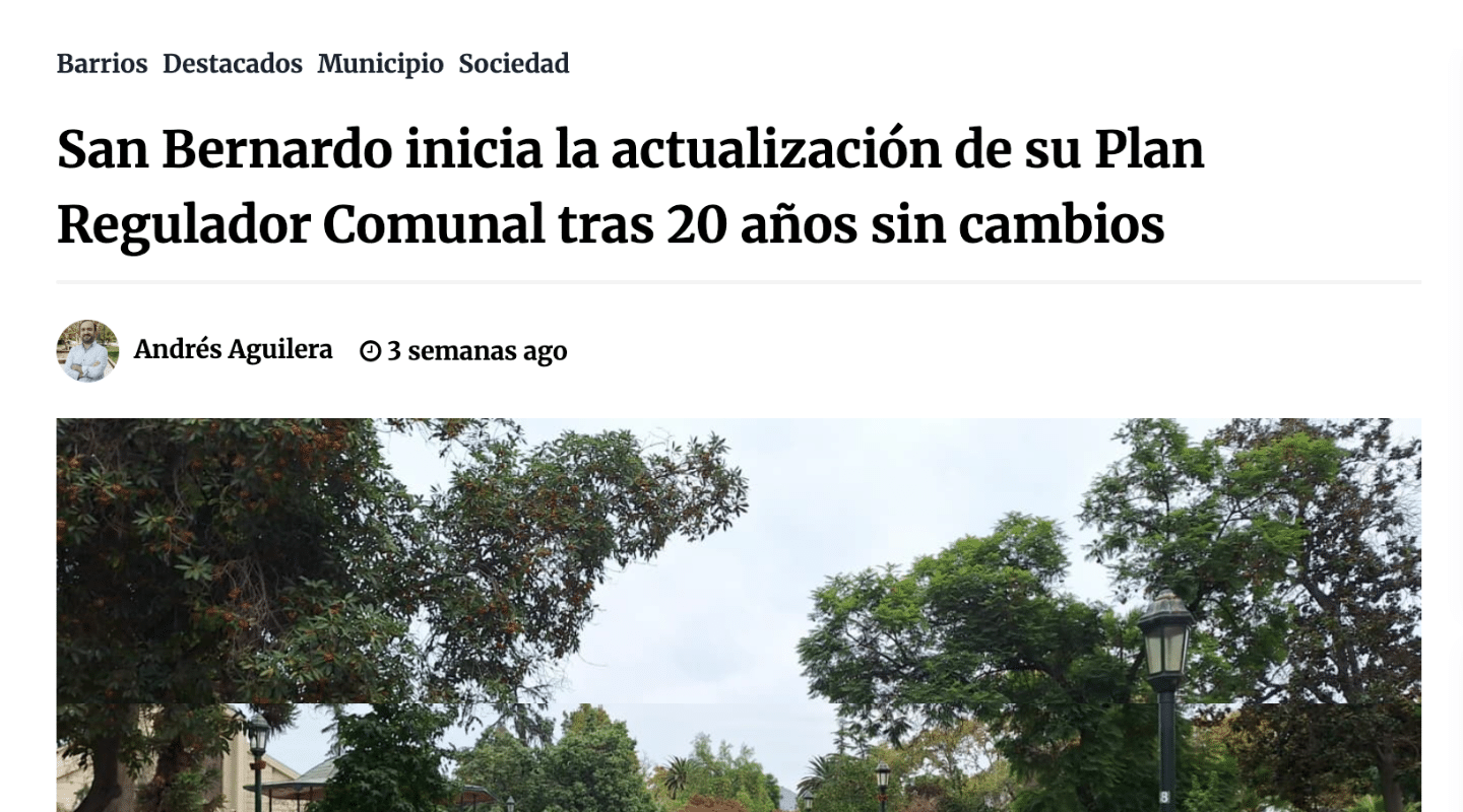 plan regulador San Bernardo