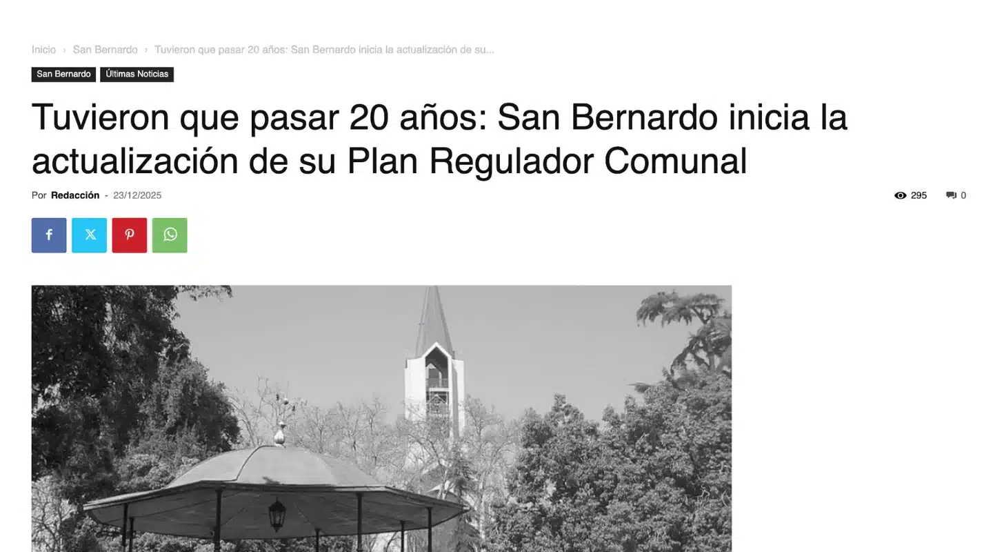actualización urbana San Bernardo