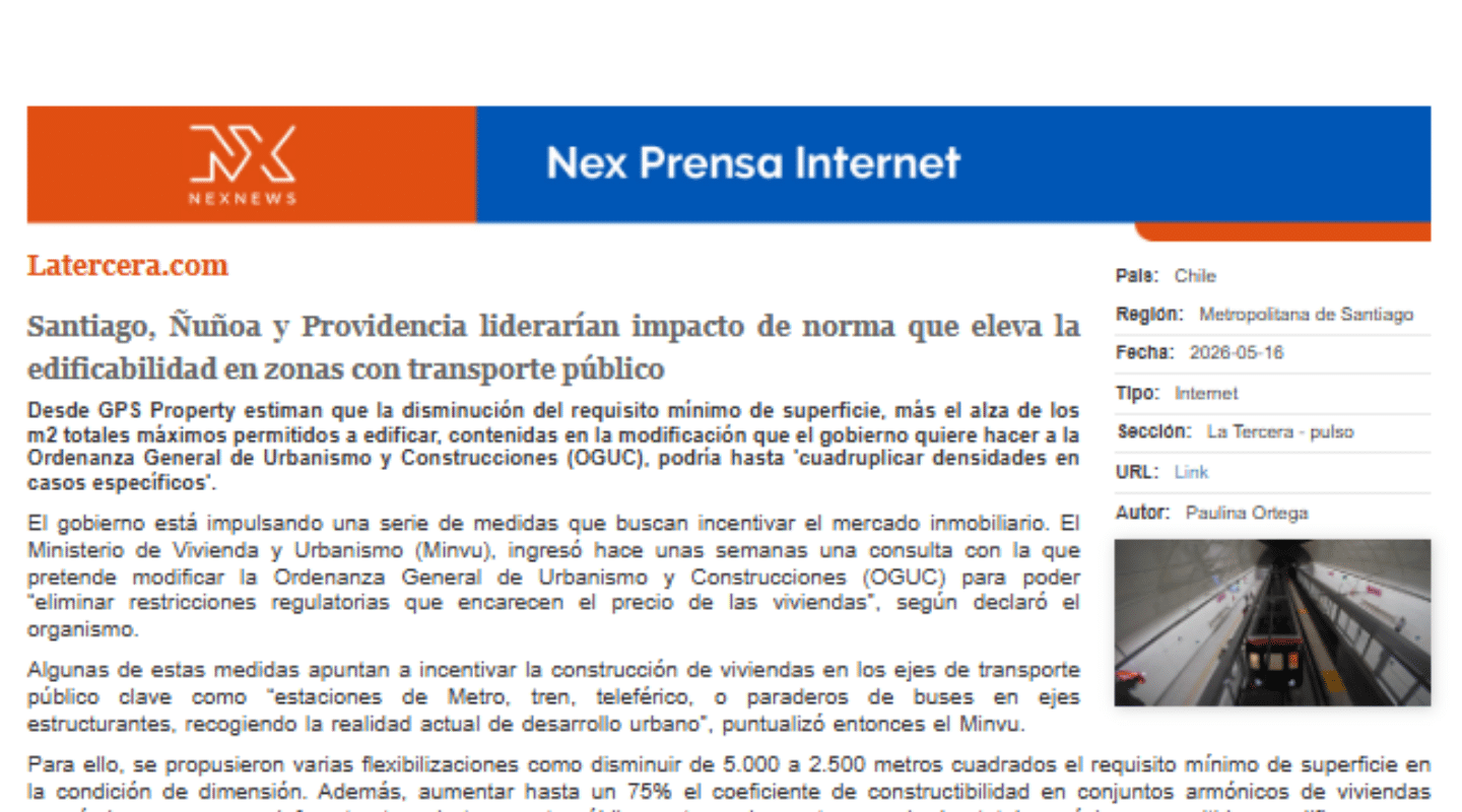 edificabilidad cerca del transporte público